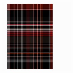 Red Black White Plaid Stripes Small Garden Flag (two Sides) by SpinnyChairDesigns