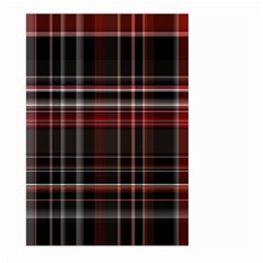 Red Black White Plaid Stripes Large Garden Flag (two Sides) by SpinnyChairDesigns