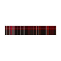 Red Black White Plaid Stripes Flano Scarf (mini) by SpinnyChairDesigns