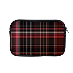 Red Black White Plaid Stripes Apple Macbook Pro 13  Zipper Case by SpinnyChairDesigns