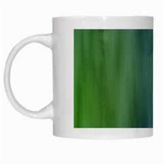 Green Blue Gradient Batik White Mugs by SpinnyChairDesigns