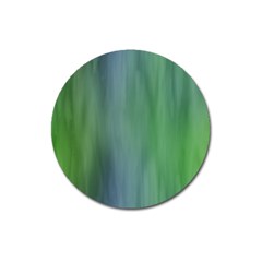 Green Blue Gradient Batik Magnet 3  (round) by SpinnyChairDesigns