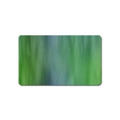 Green Blue Gradient Batik Magnet (name Card) by SpinnyChairDesigns