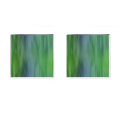 Green Blue Gradient Batik Cufflinks (square) by SpinnyChairDesigns