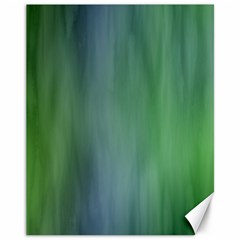 Green Blue Gradient Batik Canvas 11  X 14  by SpinnyChairDesigns