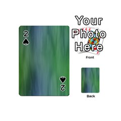 Green Blue Gradient Batik Playing Cards 54 Designs (mini) by SpinnyChairDesigns