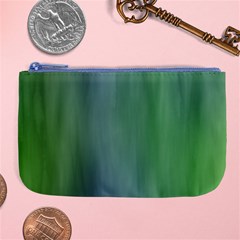 Green Blue Gradient Batik Large Coin Purse by SpinnyChairDesigns