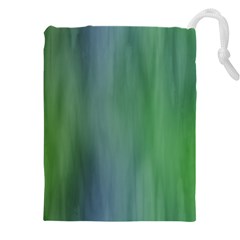 Green Blue Gradient Batik Drawstring Pouch (4xl) by SpinnyChairDesigns