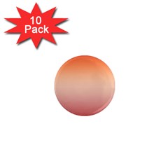 Vermilion Coral Sunset Gradient Ombre 1  Mini Magnet (10 Pack)  by SpinnyChairDesigns