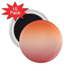 Vermilion Coral Sunset Gradient Ombre 2 25  Magnets (10 Pack)  by SpinnyChairDesigns