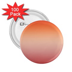 Vermilion Coral Sunset Gradient Ombre 2 25  Buttons (100 Pack)  by SpinnyChairDesigns