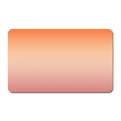 Vermilion Coral Sunset Gradient Ombre Magnet (rectangular) by SpinnyChairDesigns