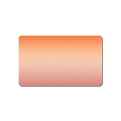 Vermilion Coral Sunset Gradient Ombre Magnet (name Card) by SpinnyChairDesigns