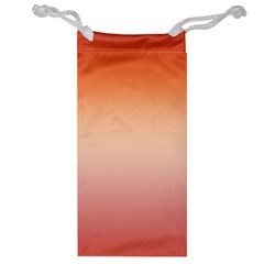 Vermilion Coral Sunset Gradient Ombre Jewelry Bag by SpinnyChairDesigns