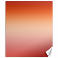 Vermilion Coral Sunset Gradient Ombre Canvas 8  X 10  by SpinnyChairDesigns