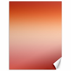 Vermilion Coral Sunset Gradient Ombre Canvas 12  X 16  by SpinnyChairDesigns