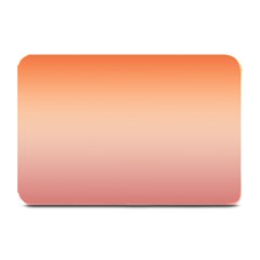 Vermilion Coral Sunset Gradient Ombre Plate Mats by SpinnyChairDesigns