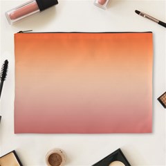 Vermilion Coral Sunset Gradient Ombre Cosmetic Bag (xl) by SpinnyChairDesigns