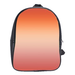 Vermilion Coral Sunset Gradient Ombre School Bag (large) by SpinnyChairDesigns