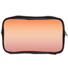 Vermilion Coral Sunset Gradient Ombre Toiletries Bag (two Sides) by SpinnyChairDesigns