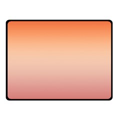 Vermilion Coral Sunset Gradient Ombre Fleece Blanket (small) by SpinnyChairDesigns