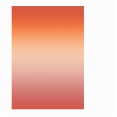 Vermilion Coral Sunset Gradient Ombre Large Garden Flag (two Sides) by SpinnyChairDesigns