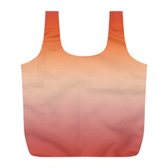 Vermilion Coral Sunset Gradient Ombre Full Print Recycle Bag (l) by SpinnyChairDesigns