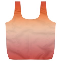 Vermilion Coral Sunset Gradient Ombre Full Print Recycle Bag (xl) by SpinnyChairDesigns