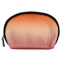 Vermilion Coral Sunset Gradient Ombre Accessory Pouch (large) by SpinnyChairDesigns