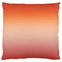 Vermilion Coral Sunset Gradient Ombre Standard Flano Cushion Case (two Sides) by SpinnyChairDesigns