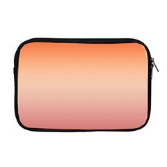 Vermilion Coral Sunset Gradient Ombre Apple Macbook Pro 17  Zipper Case by SpinnyChairDesigns