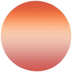 Vermilion Coral Sunset Gradient Ombre Wooden Puzzle Round by SpinnyChairDesigns