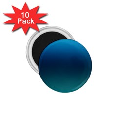 Blue Teal Green Gradient Ombre Colors 1 75  Magnets (10 Pack)  by SpinnyChairDesigns