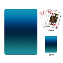 Blue Teal Green Gradient Ombre Colors Playing Cards Single Design (rectangle) by SpinnyChairDesigns