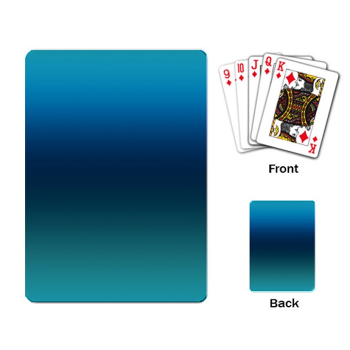 Blue Teal Green Gradient Ombre Colors Playing Cards Single Design (Rectangle)