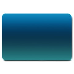 Blue Teal Green Gradient Ombre Colors Large Doormat  by SpinnyChairDesigns