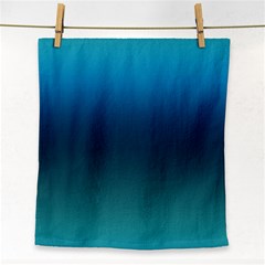 Blue Teal Green Gradient Ombre Colors Face Towel by SpinnyChairDesigns