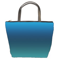 Blue Teal Green Gradient Ombre Colors Bucket Bag by SpinnyChairDesigns