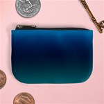 Blue Teal Green Gradient Ombre Colors Mini Coin Purse Front