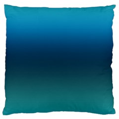 Blue Teal Green Gradient Ombre Colors Standard Flano Cushion Case (one Side) by SpinnyChairDesigns