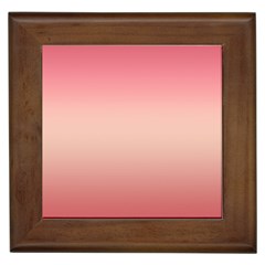 Pink Blush Gradient Ombre Colors Framed Tile by SpinnyChairDesigns