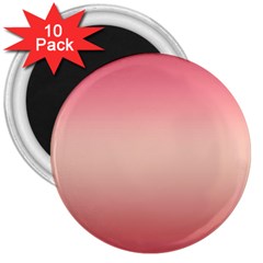 Pink Blush Gradient Ombre Colors 3  Magnets (10 Pack)  by SpinnyChairDesigns