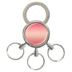 Pink Blush Gradient Ombre Colors 3-ring Key Chain by SpinnyChairDesigns