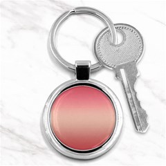 Pink Blush Gradient Ombre Colors Key Chain (round) by SpinnyChairDesigns