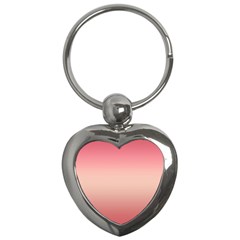 Pink Blush Gradient Ombre Colors Key Chain (heart) by SpinnyChairDesigns