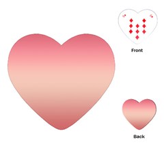 Pink Blush Gradient Ombre Colors Playing Cards Single Design (heart) by SpinnyChairDesigns