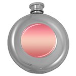 Pink Blush Gradient Ombre Colors Round Hip Flask (5 oz) Front