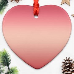 Pink Blush Gradient Ombre Colors Heart Ornament (two Sides) by SpinnyChairDesigns