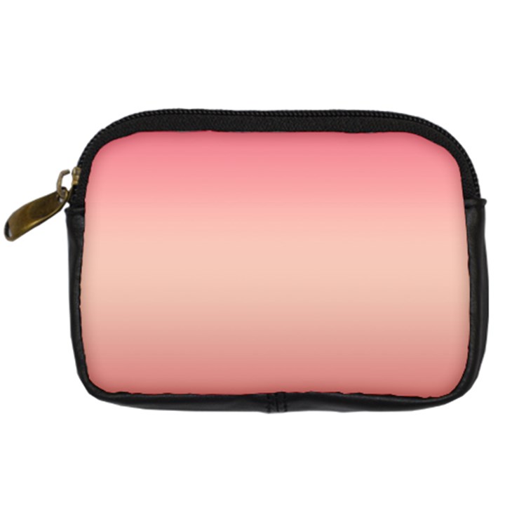 Pink Blush Gradient Ombre Colors Digital Camera Leather Case