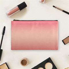 Pink Blush Gradient Ombre Colors Cosmetic Bag (medium) by SpinnyChairDesigns